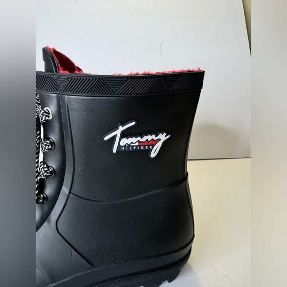 Tommy Hilfiger Womens Tamar Rain Booties Wellies Black 7m - Picture 5 of 10